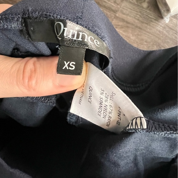 NEW Quince Navy Ultra-Stretch Ponte Straight Leg Pant - XS with 32 inseam​​ - Picture 6 of 8